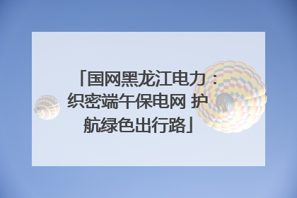 国网黑龙江电力：织密端午保电网 护航绿色出行路