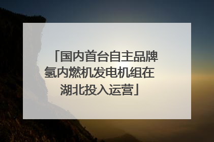 国内首台自主品牌氢内燃机发电机组在湖北投入运营