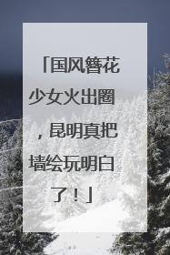 国风簪花少女火出圈，昆明真把墙绘玩明白了！