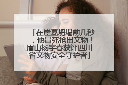 在崖墓坍塌前几秒，他冒死抢出文物！眉山杨宇春获评四川省文物安全守护者