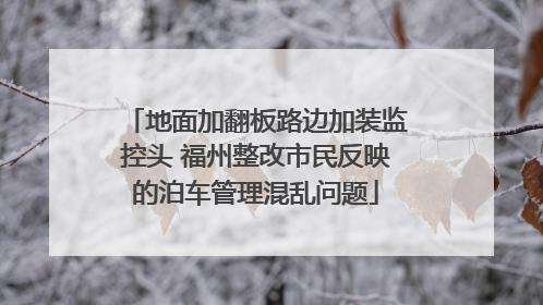地面加翻板路边加装监控头 福州整改市民反映的泊车管理混乱问题