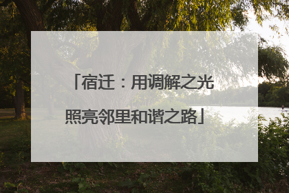 宿迁：用调解之光照亮邻里和谐之路