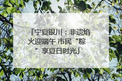 宁夏银川：非遗焰火迎端午 市民“粽”享夏日时光