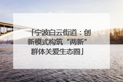 宁波白云街道：创新模式构筑“两新”群体关爱生态圈