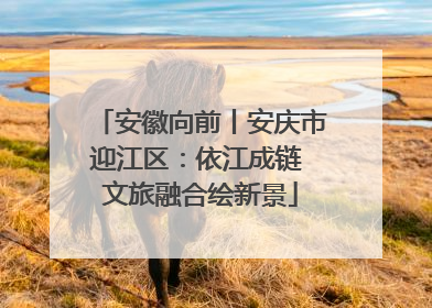 安徽向前丨安庆市迎江区：依江成链 文旅融合绘新景