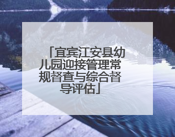 宜宾江安县幼儿园迎接管理常规督查与综合督导评估