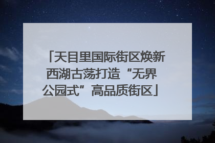 天目里国际街区焕新 西湖古荡打造“无界公园式”高品质街区