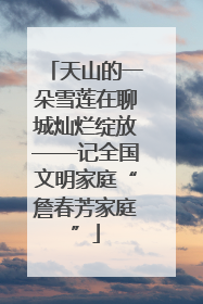 天山的一朵雪莲在聊城灿烂绽放——记全国文明家庭“詹春芳家庭”