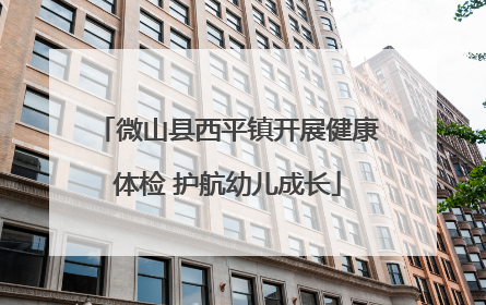 微山县西平镇开展健康体检 护航幼儿成长