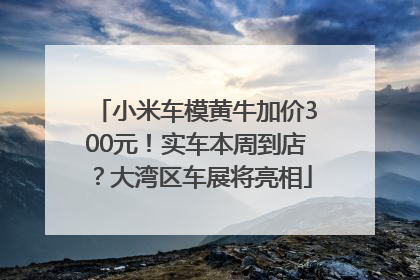 小米车模黄牛加价300元！实车本周到店？大湾区车展将亮相