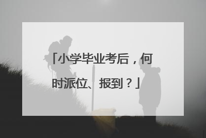 小学毕业考后，何时派位、报到？