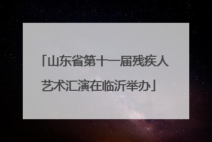山东省第十一届残疾人艺术汇演在临沂举办