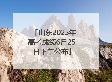 山东2025年高考成绩6月25日下午公布