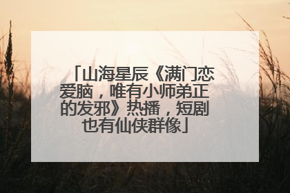 山海星辰《满门恋爱脑，唯有小师弟正的发邪》热播，短剧也有仙侠群像