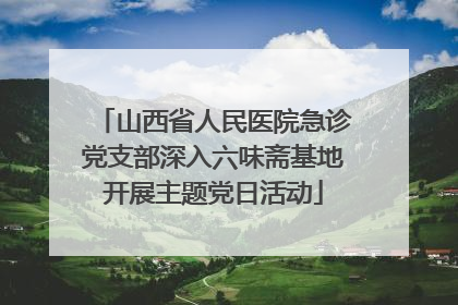 山西省人民医院急诊党支部深入六味斋基地开展主题党日活动