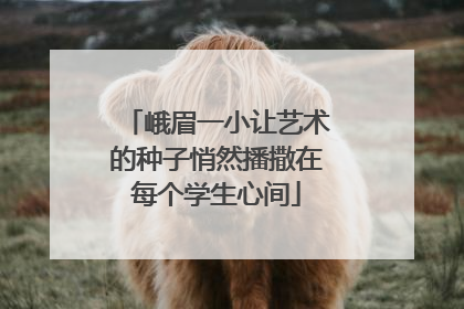 峨眉一小让艺术的种子悄然播撒在每个学生心间