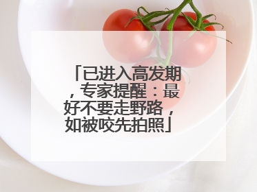 已进入高发期，专家提醒：最好不要走野路，如被咬先拍照