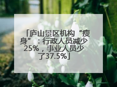 庐山景区机构“瘦身”：行政人员减少25%，事业人员少了37.5%