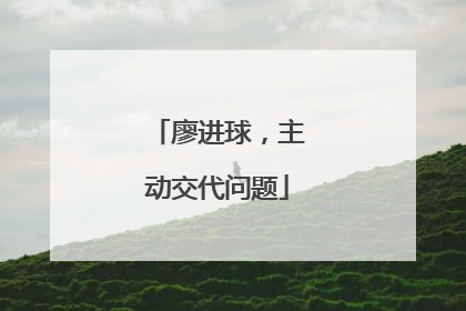 廖进球，主动交代问题