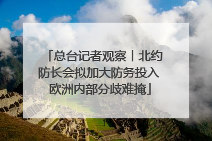 总台记者观察丨北约防长会拟加大防务投入 欧洲内部分歧难掩