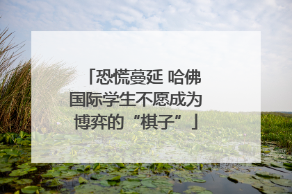 恐慌蔓延 哈佛国际学生不愿成为博弈的“棋子”