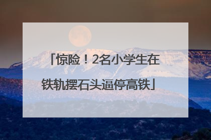 惊险！2名小学生在铁轨摆石头逼停高铁