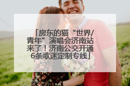 房东的猫“世界/青年”演唱会济南站来了！济南公交开通6条歌迷定制专线