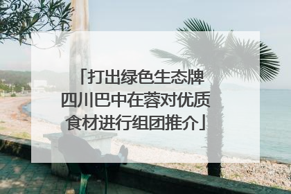 打出绿色生态牌 四川巴中在蓉对优质食材进行组团推介
