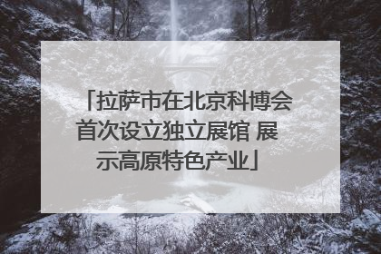 拉萨市在北京科博会首次设立独立展馆 展示高原特色产业
