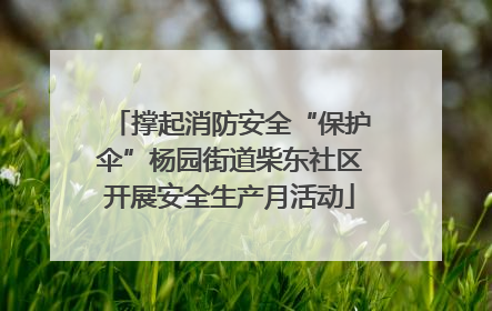 撑起消防安全“保护伞”杨园街道柴东社区开展安全生产月活动