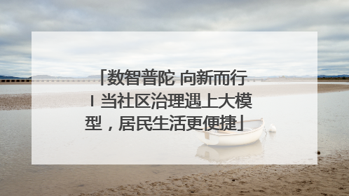 数智普陀 向新而行〡当社区治理遇上大模型，居民生活更便捷