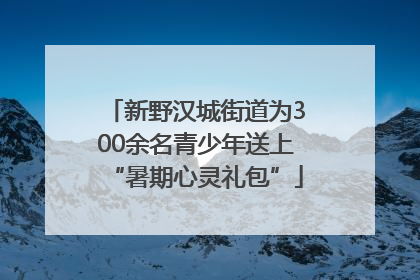 新野汉城街道为300余名青少年送上“暑期心灵礼包”