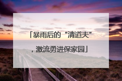 暴雨后的“清道夫”，激流勇进保家园