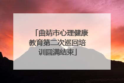 曲靖市心理健康教育第二次巡回培训圆满结束