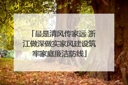 最是清风传家远 浙江做深做实家风建设筑牢家庭廉洁防线