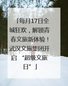 每月17日全城狂欢，解锁青春文旅新体验！武汉文旅集团开启 “超级文旅日”