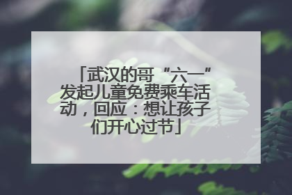武汉的哥“六一”发起儿童免费乘车活动，回应：想让孩子们开心过节