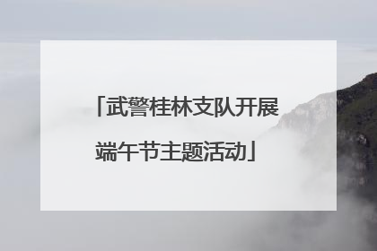 武警桂林支队开展端午节主题活动