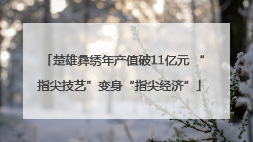楚雄彝绣年产值破11亿元 “指尖技艺”变身“指尖经济”