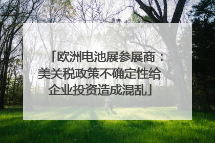 欧洲电池展参展商：美关税政策不确定性给企业投资造成混乱