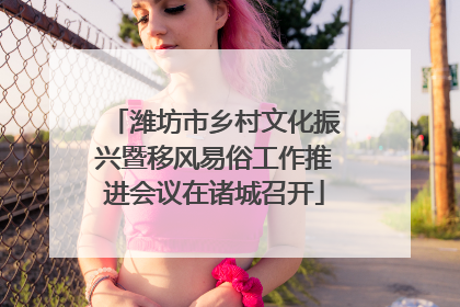 潍坊市乡村文化振兴暨移风易俗工作推进会议在诸城召开