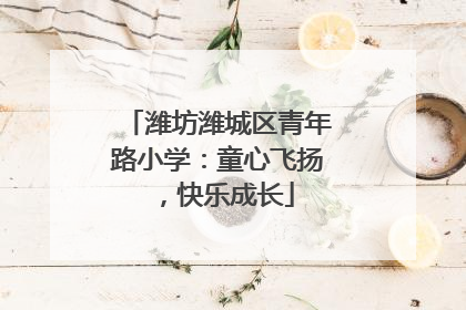 潍坊潍城区青年路小学：童心飞扬，快乐成长
