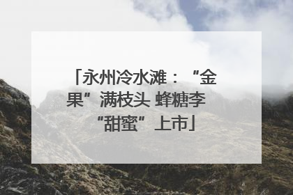 永州冷水滩：“金果”满枝头 蜂糖李“甜蜜”上市