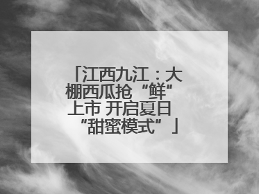江西九江：大棚西瓜抢“鲜”上市 开启夏日“甜蜜模式”