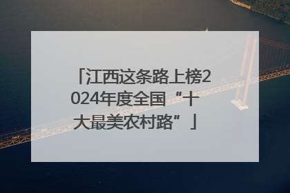 江西这条路上榜2024年度全国“十大最美农村路”