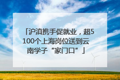 沪滇携手促就业，超5100个上海岗位送到云南学子“家门口”