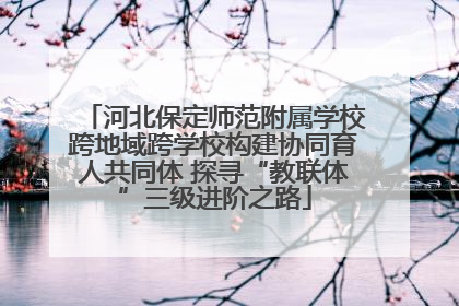 河北保定师范附属学校跨地域跨学校构建协同育人共同体 探寻“教联体”三级进阶之路