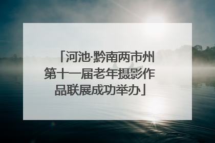河池·黔南两市州第十一届老年摄影作品联展成功举办