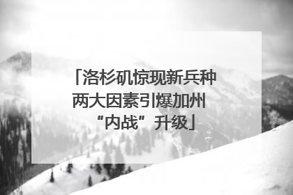 洛杉矶惊现新兵种 两大因素引爆加州“内战”升级