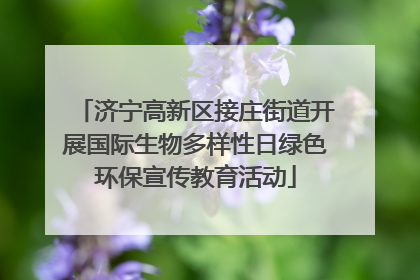 济宁高新区接庄街道开展国际生物多样性日绿色环保宣传教育活动